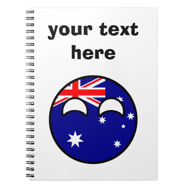 Cuaderno Australia Geeky que tiende divertida Countryball (Frente)