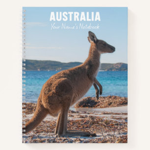 Cuaderno Australia Kangaroo en la foto de la playa