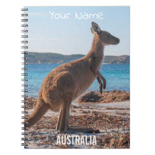 Cuaderno Australia Kangaroo en la foto de la playa