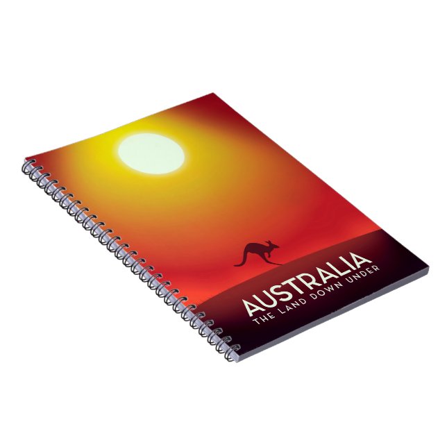 Cuaderno Australia " La tierra debajo" impresión de vacacio (Lado Derecho)