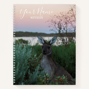 Cuaderno Australia: Naturaleza del atardecer de animales ca