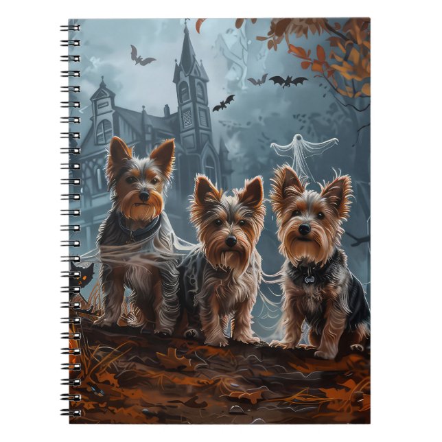 Cuaderno Australia Terrier Halloween Noche Doggy Delight (Frente)