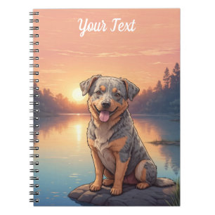 Cuaderno Australian Cattle Dog junto al lago