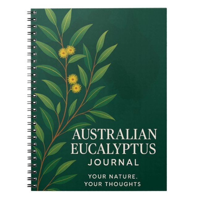 Cuaderno Australian Eucalyptus Journal: Nature-Inspired Not (Frente)