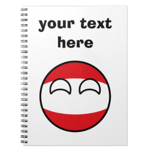 Cuaderno Austria Geeky que tiende divertida Countryball
