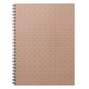 Cuaderno Auténtico estampado floral de burgundy atenuado de
