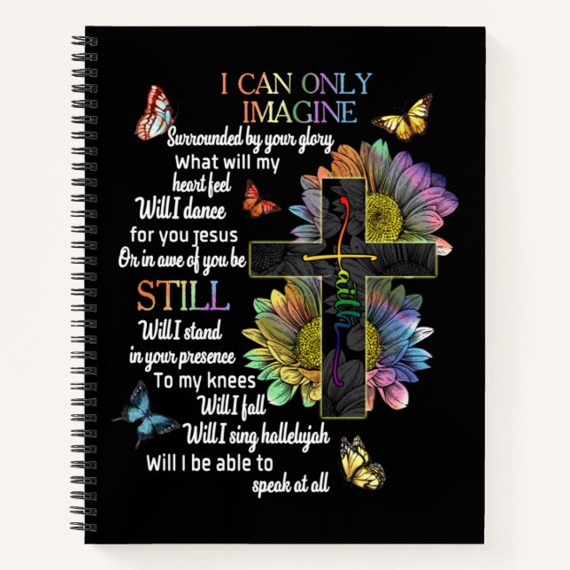 Cuaderno Autism Awareness I Can Only Imagine Jesus Faith (Anverso)
