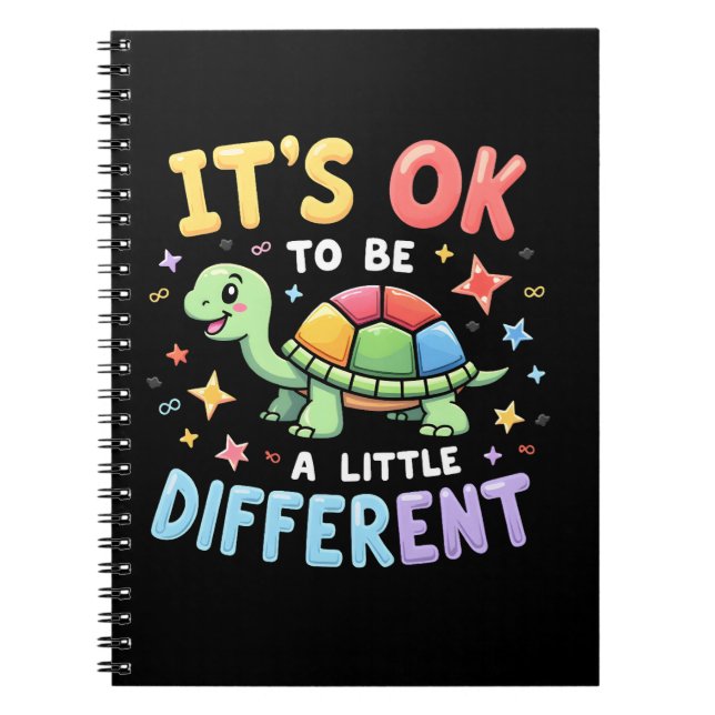 Cuaderno Autism Awareness It's Ok To Be A Little Different  (Frente)