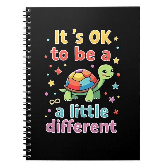 Cuaderno Autism Awareness It's Ok To Be A Little Different  (Frente)