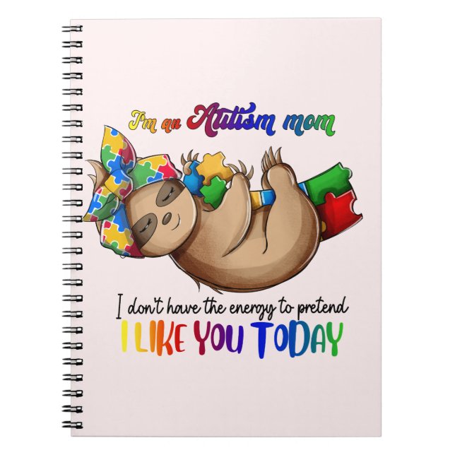 Cuaderno Autism Mom - Sloth (Frente)