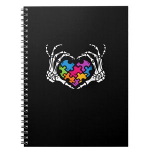 Cuaderno Autismo Conciencia sobre el esqueleto del rompecab