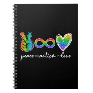 Cuaderno Autismo de la paz Amo Autismo Conciencia de la cam