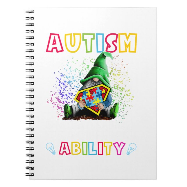 Cuaderno Autismo Gnome No Es Una Discapacidad Es Un Diferen (Frente)