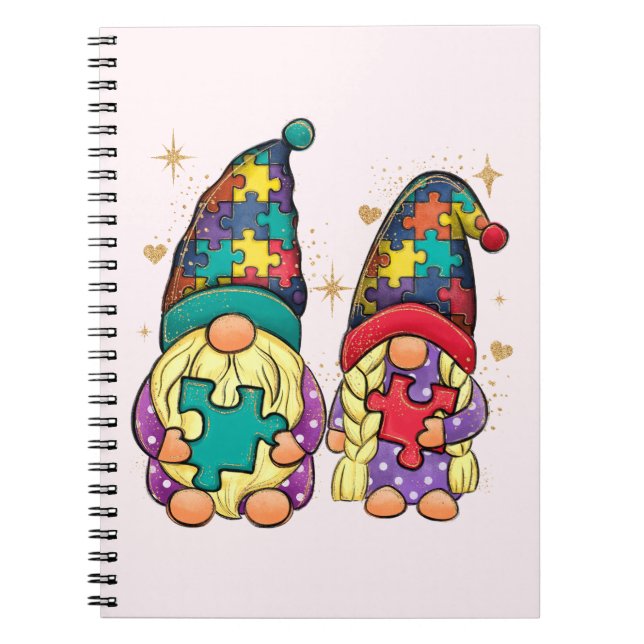 Cuaderno Autismo Pareja Gnome (Frente)