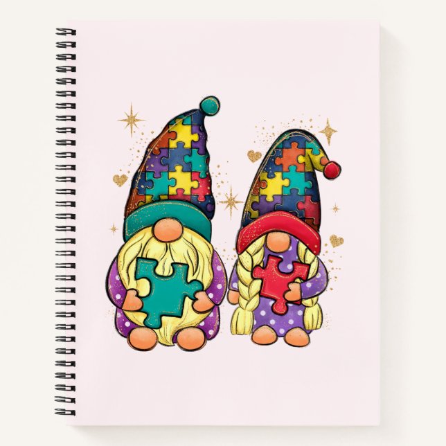 Cuaderno Autismo Pareja Gnome (Anverso)