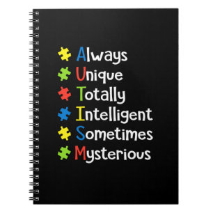 Cuaderno Autismo Siempre Único Totalmente Inteligente A Vec
