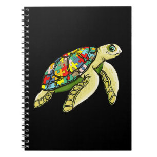 Cuaderno Autista  Rompecabezas de tortuga marina Pieza Auti