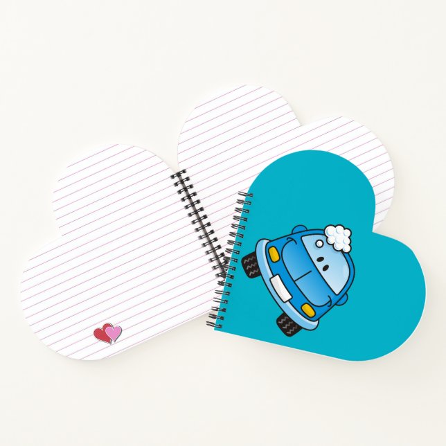 Cuaderno Auto azul con burbujas (Interior)