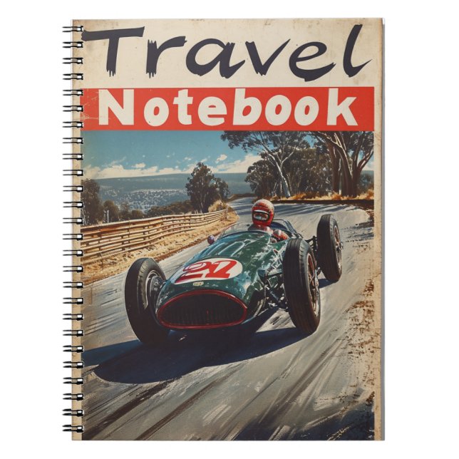 Cuaderno Auto de Carreras de época en Australia (Frente)