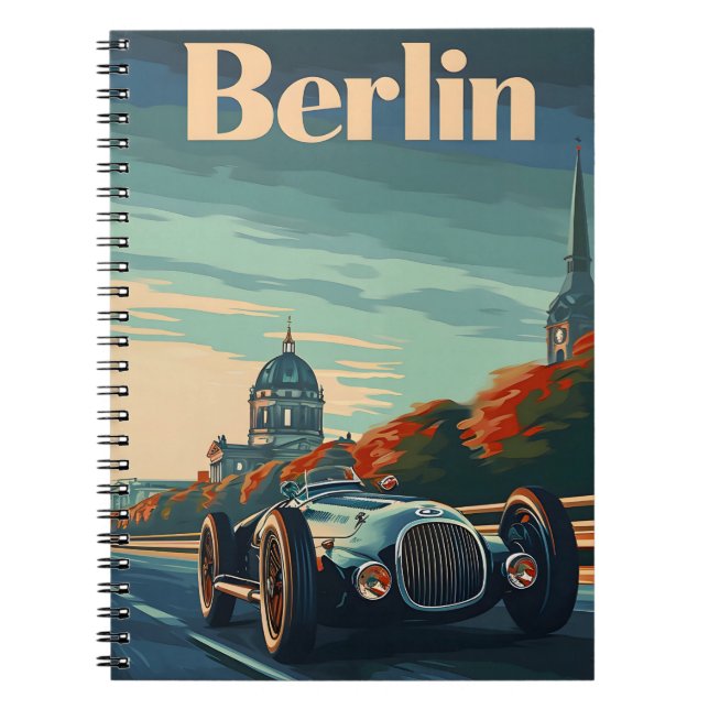 Cuaderno Auto de carreras de época en Berlín (Frente)
