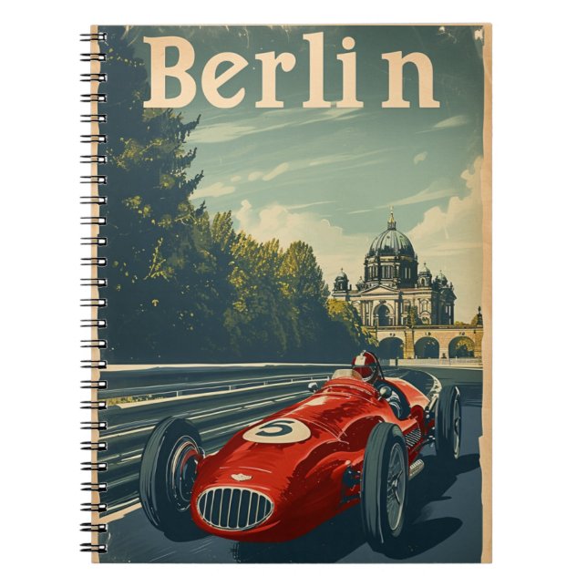 Cuaderno Auto de Carreras de época en Berlín (Frente)