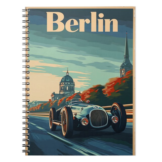 Cuaderno Auto de Carreras de época en Berlín (Frente)