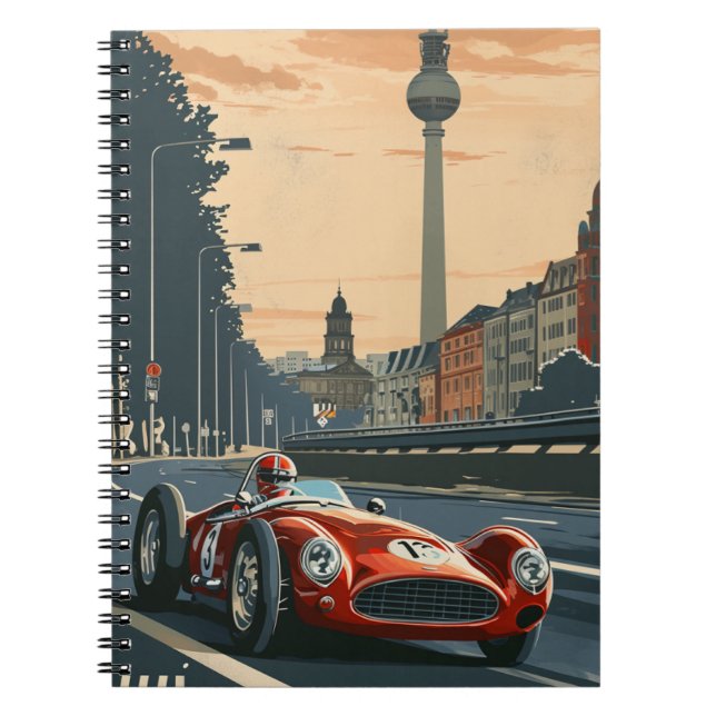Cuaderno Auto de Carreras de época en Berlín (Frente)
