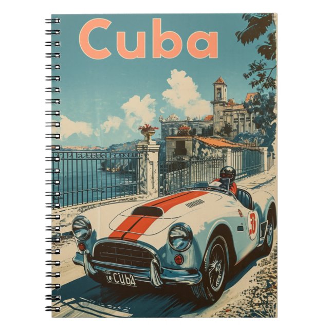 Cuaderno Auto de Carreras de época en Cuba (Frente)