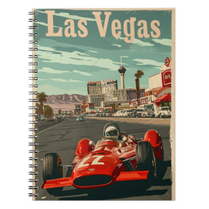 Cuaderno Auto de Carreras de época en Las Vegas