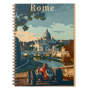 Cuaderno Auto de Carreras vintage en Roma