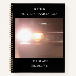 Cuaderno Auto deportivo de la escuela Black Muscle Lights 2