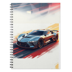 Cuaderno Auto deportivo futurista - Diseño elegante generad