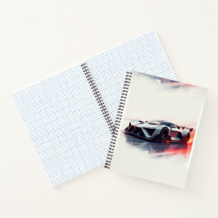 Cuaderno Auto deportivo futurista - Diseño elegante generad