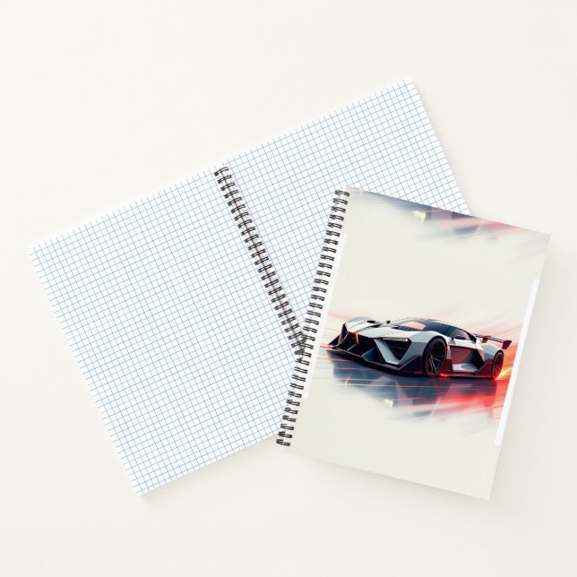 Cuaderno Auto deportivo futurista - Diseño elegante generad (Interior)