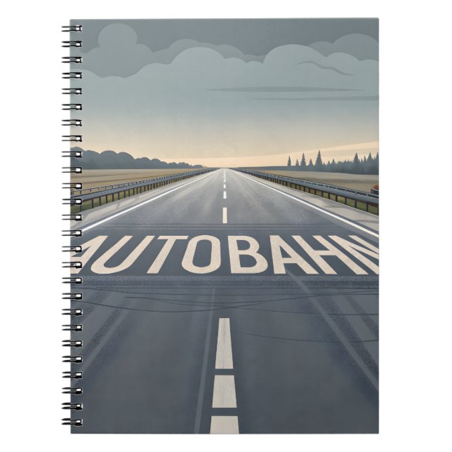 Cuaderno Autobahn Infinite Road Perspective Art (Frente)