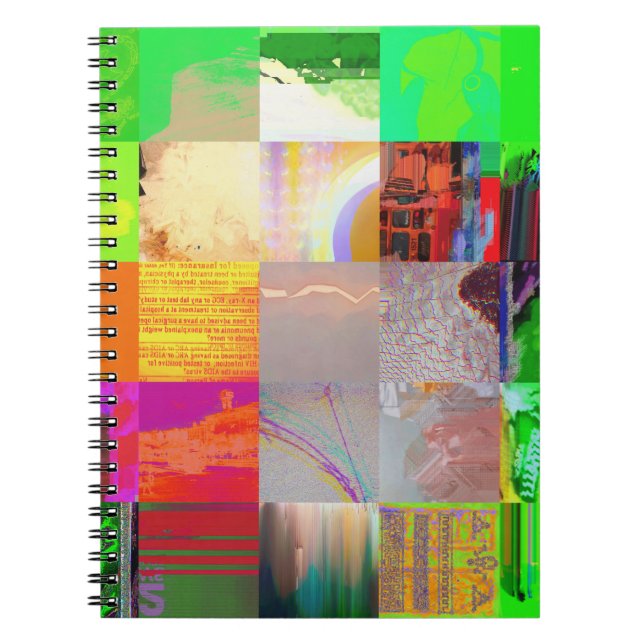 Cuaderno Autobús 1521 Arte abstracto de error informático C (Frente)