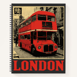 Cuaderno Autobús de doble decker en Londres Inglaterra re