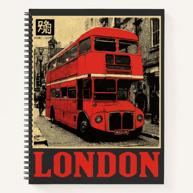 Cuaderno Autobús de doble decker en Londres | Inglaterra re (Anverso)