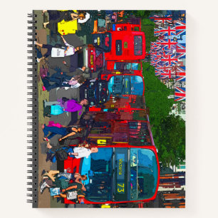 Cuaderno Autobuses Red London de Oxford Street Londres