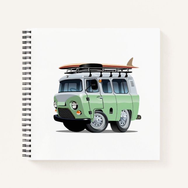 Cuaderno Autocaravana de dibujos animados (Anverso)
