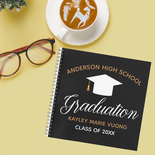 Cuaderno Autografo de graduación de moda Keepsake Black Gue (Subido por el creador)