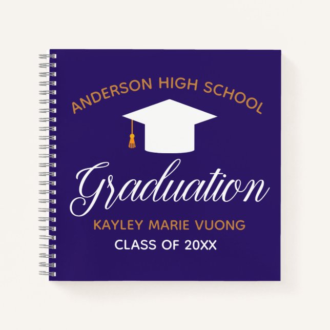 Cuaderno Autografo de graduación de moda Keepsake Purple Gu (Anverso)