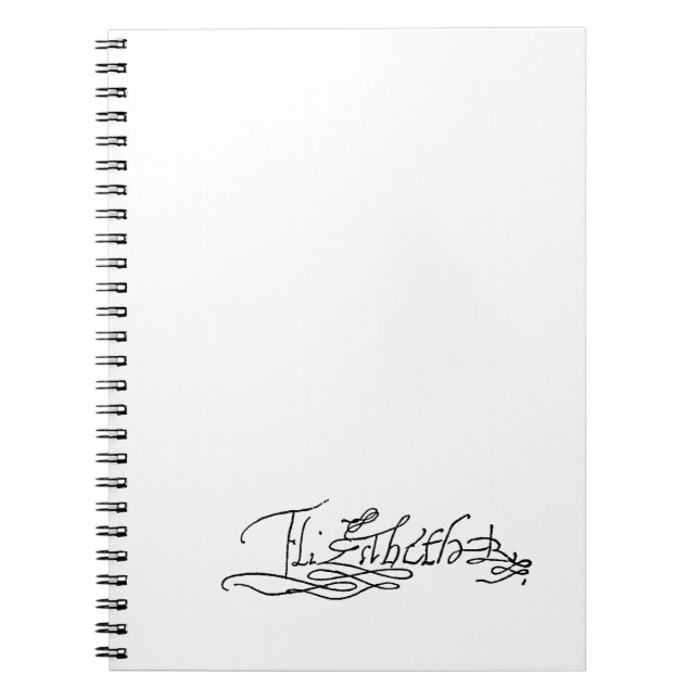 Cuaderno Autógrafo de la reina Elizabeth I de Inglaterra (Frente)