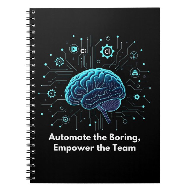 Cuaderno Automatiza lo aburrido, empodera al equipo  (Frente)
