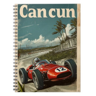 Cuaderno Automóvil de carreras de época de Cancún