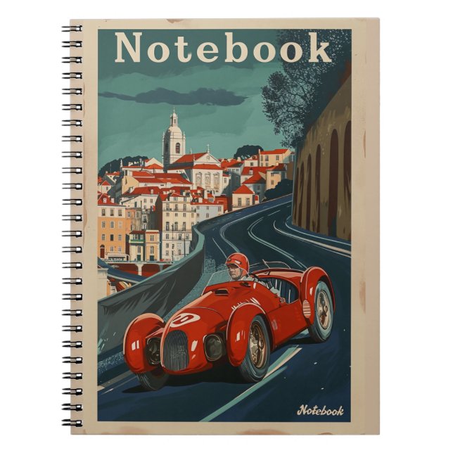 Cuaderno Automóvil de carreras de época de Lisboa (Frente)