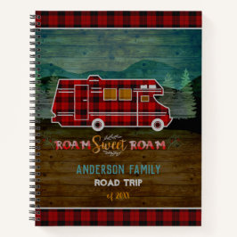 Cuaderno Autophome RV Camper Travel Van Rustic Personalizad