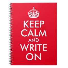Cuaderno Autor Red Keep Calm y escriba on