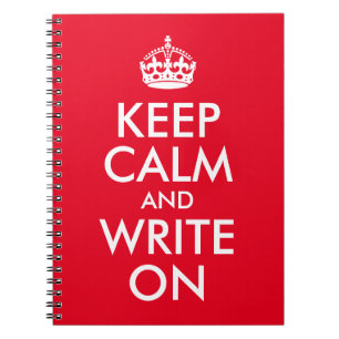 Cuaderno Autor Red Keep Calm y escriba on