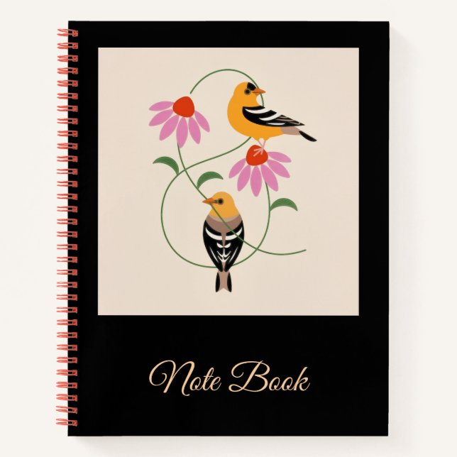 Cuaderno Autumn Bird Folk Art (Anverso)